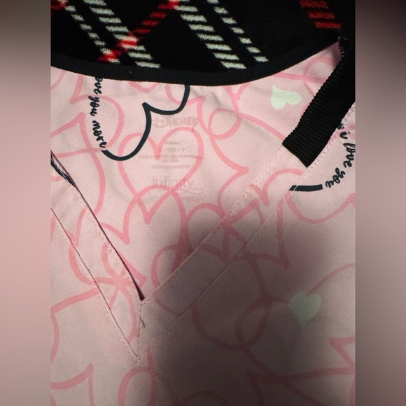 Disney Mickey and Minnie Valentine’s Day scrub top Infinity - Picture 3 of 4